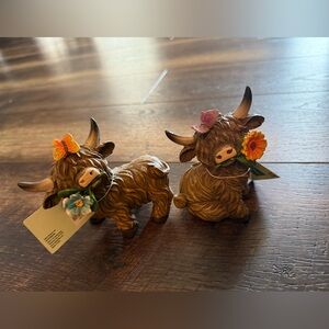NWT Hobby Lobby Charming Brown Highland Cow Figurines